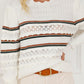 Striped Hollow Out Round Neck Long Sleeve Sweater