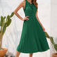 Swiss Dot Tie Neck Sleeveless Dress