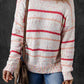 Confetti Round Neck Dropped Shoulder Sweater