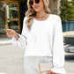 Round Neck Flounce Sleeve Top