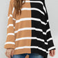 Striped Round Neck Long Sleeve Sweater