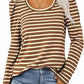 Striped Round Neck Long Sleeve T-Shirt