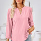 Notched Roll-Tab Sleeve T-Shirt