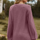 Eyelet Notched Raglan Sleeve T-Shirt