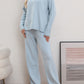 Mock Neck Long Sleeve Top and Pants Sweater Set