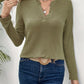 Notched Long Sleeve T-Shirt