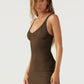 Scoop Neck Wide Strap Mini Dress