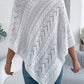 Cable-Knit Openwork Three-Quarter Sleeve Sweater