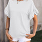 Ruffled Round Neck Short Sleeve Top