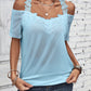 Full Size Lace Detail Short Sleeve T-Shirt