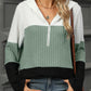 Color Block Hooded Long Sleeve T-Shirt