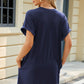 Round Neck Rolled Short Sleeve Tee Dress
