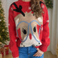 Reindeer Round Neck Dropped Shoulder Sweater