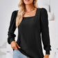 Square Neck Puff Sleeve T-Shirt