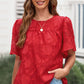 Round Neck Puff Sleeve Blouse