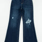 Distressed Wide Leg Jeans with Pockets