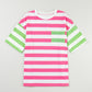 Striped Round Neck Half Sleeve T-Shirt