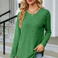 Decorative Button Round Neck T-Shirt