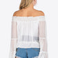 Swiss Dot Off-Shoulder Blouse