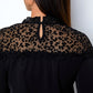 Leopard Frill Flounce Sleeve Blouse