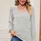 Square Neck Flounce Sleeve T-Shirt