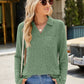 Ribbed Johnny Collar Long Sleeve T-Shirt