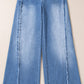 Raw Hem Wide Leg Jeans