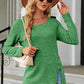 Slit Decorative Button Square Neck T-Shirt