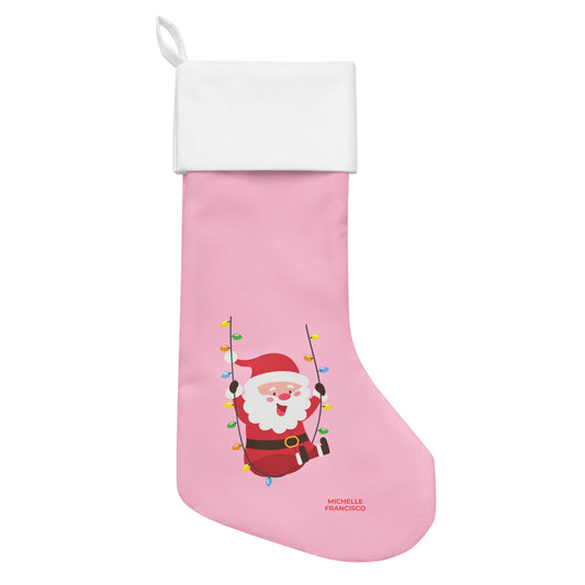Santa Lights Christmas Stocking