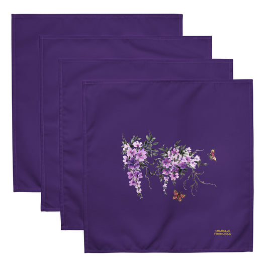 Bloom Purple Napkin Set