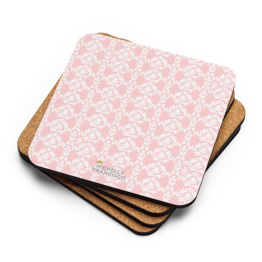 Pink Royal Cork-back Coaster