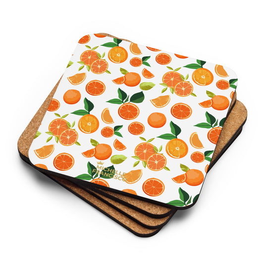 Sweet Orange Cork-back Coaster