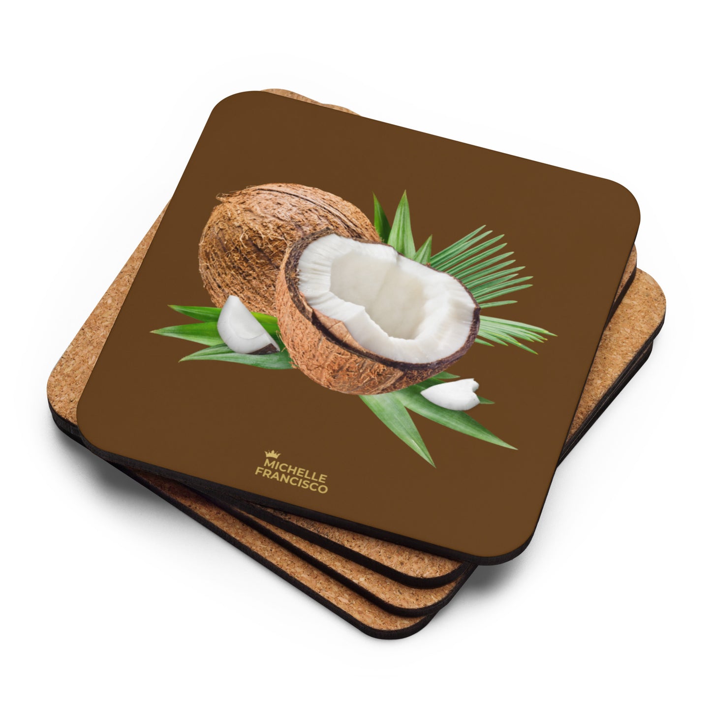 Coconut Cork-back Coaster