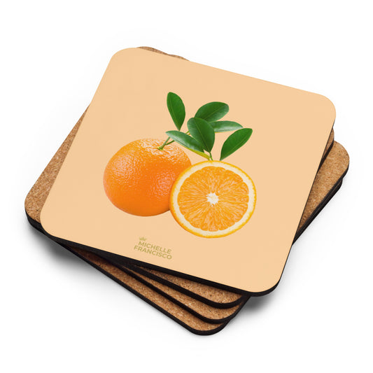 Oranges Cork-back Coaster