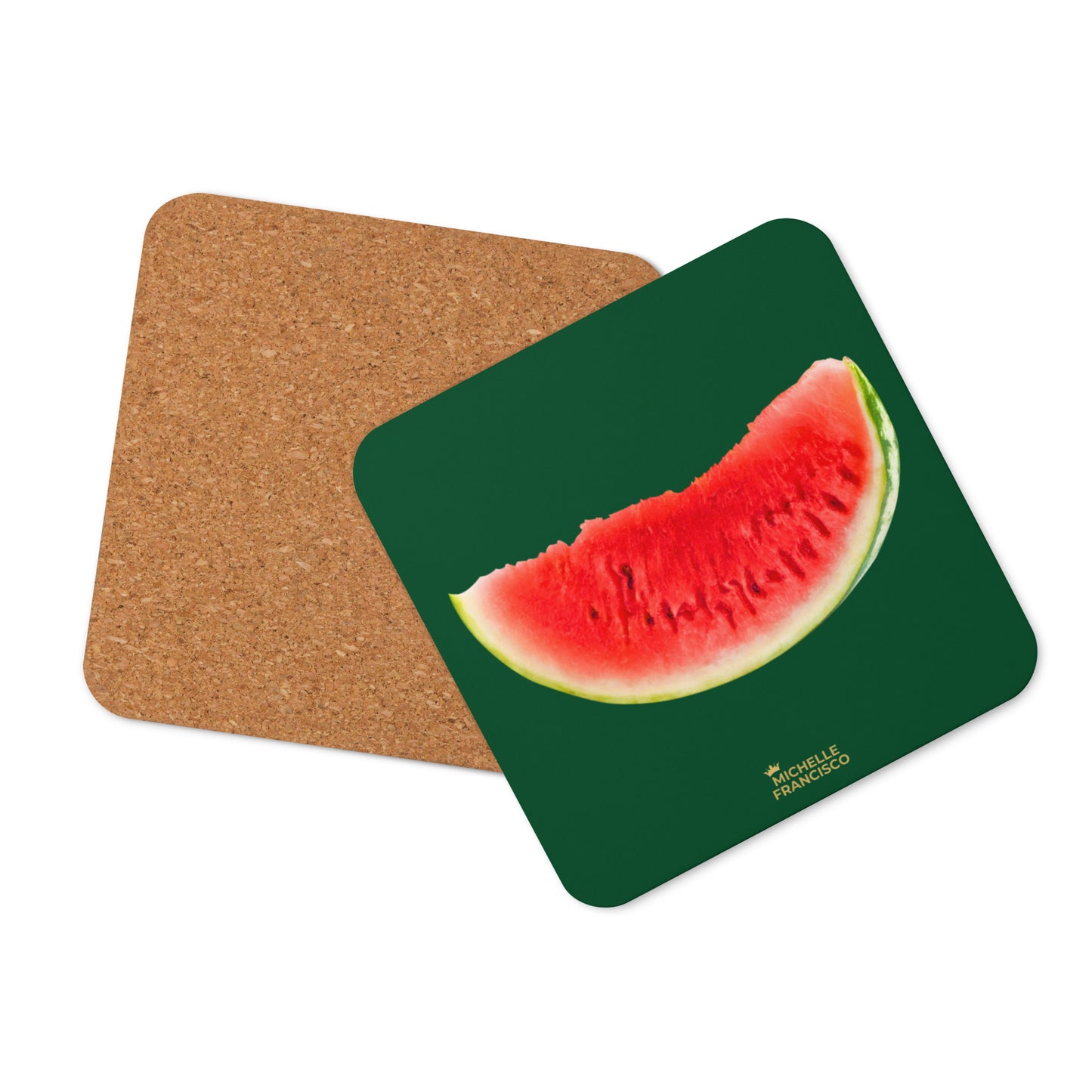 Watermelon Slice Cork-back Coaster