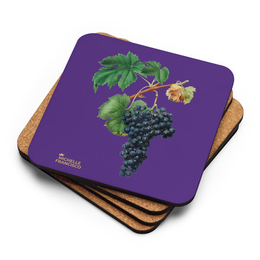 Grapes Cork-back Coaster