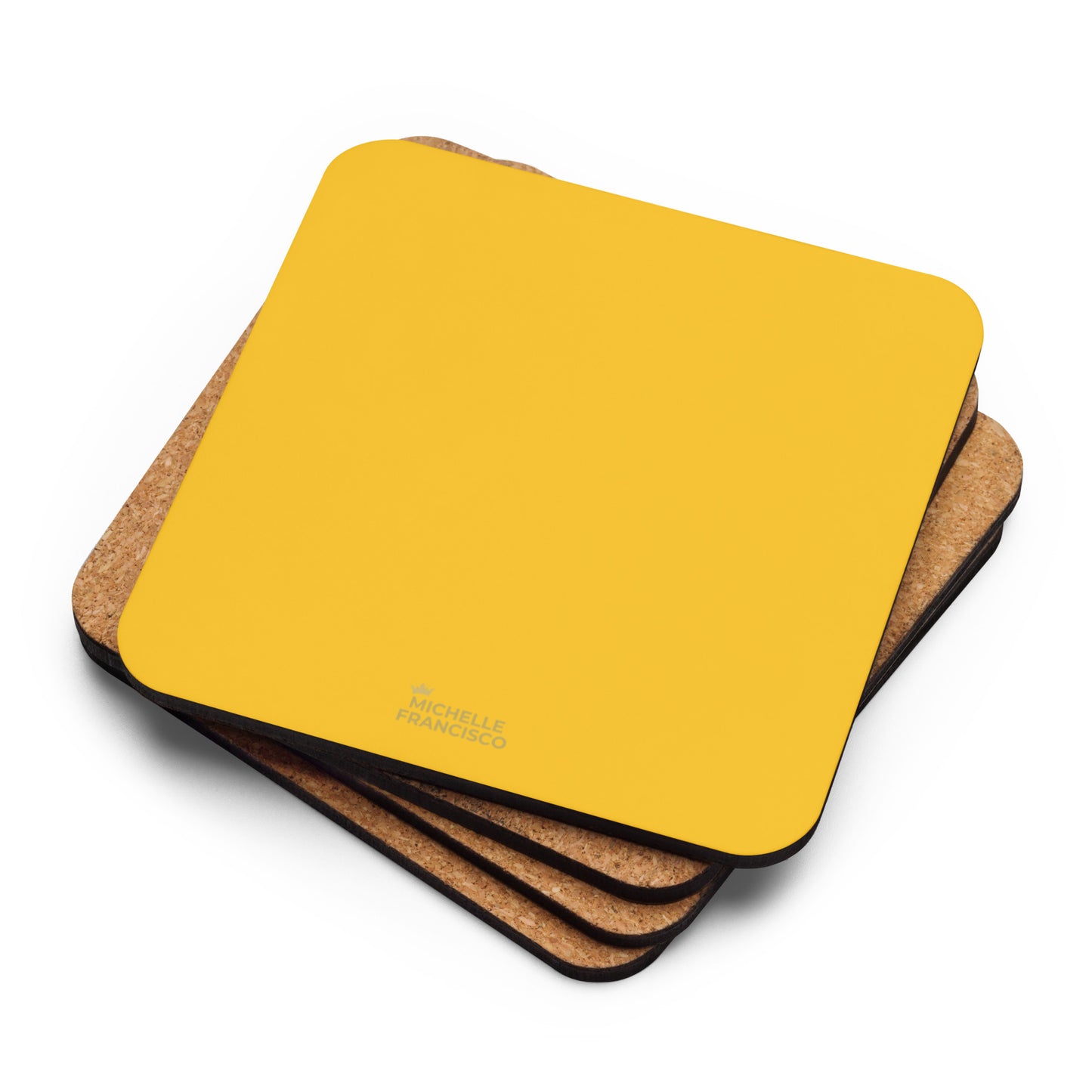 Yellow Cork-back Coaster