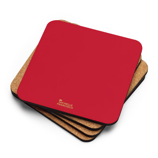 Red Cork-back Coaster