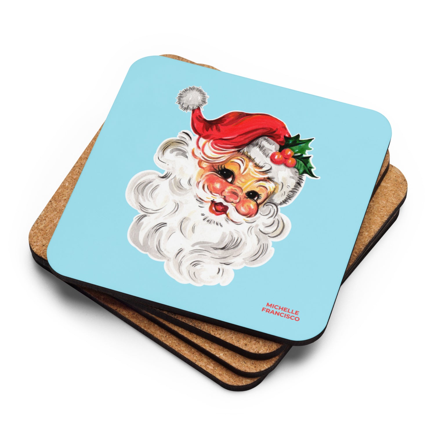 Christmas Cork-back Coasters