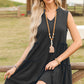 Frill Notched Sleeveless Mini Dress