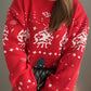 Christmas Element Round Neck Long Sleeve Sweater