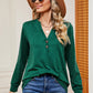 Notched Long Sleeve T-Shirt
