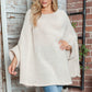 Round Neck Batwing Sleeve Sweater