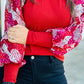 Animal Print Round Neck Long Sleeve T-Shirt
