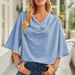 Short Sleeve Draped Blouse