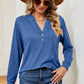 Notched Long Sleeve T-Shirt