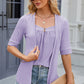 Eyelet Half Sleeve T-Shirt