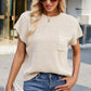 Round Neck Short Sleeve Sweater