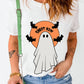 Full Size Ghost Round Neck Short Sleeve T-Shirt