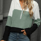 Color Block Hooded Long Sleeve T-Shirt